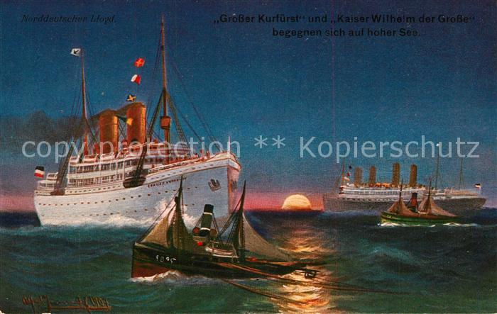Schiffe Ships Navires Grosser Kurfürst Kaiser Wilhelm der Gro