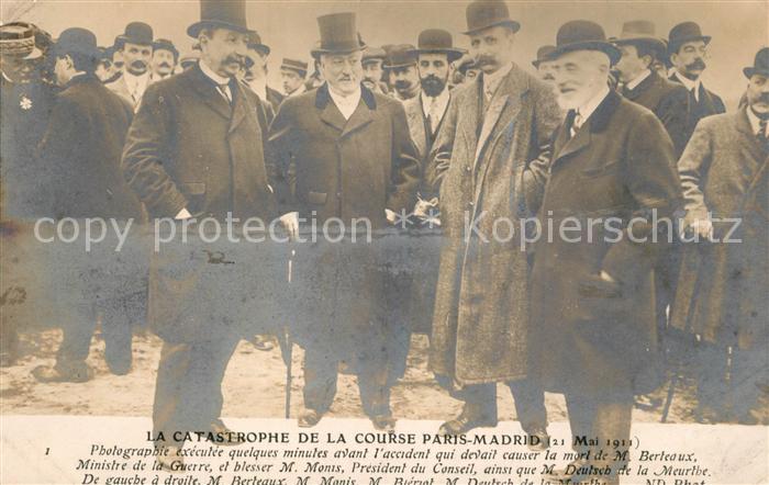 Politik Geschichte Catastrophe de la Course Paris-Madrid 21 Mai 1911