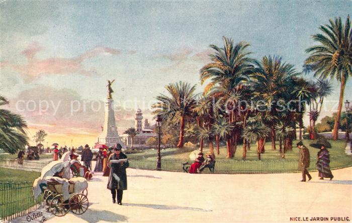 Verlag Tucks Oilette Nr. 62 Nice Jardin Public