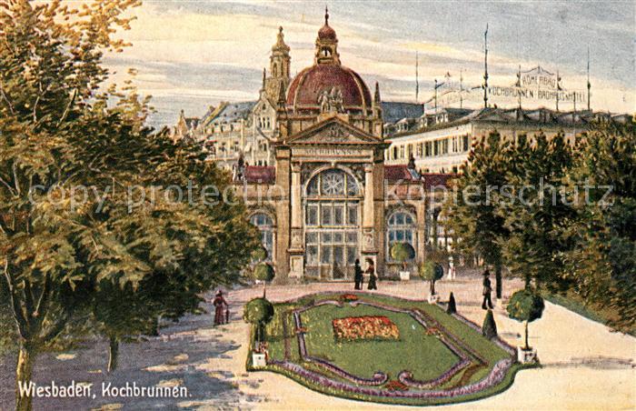 Verlag Wiedemann WIRO Nr. 1904 A Wiesbaden Kochbrunnen