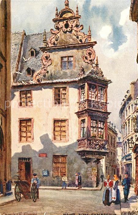 Verlag Tucks Oilette Nr. 187 B Mainz Altes Gymnasium Charles E.