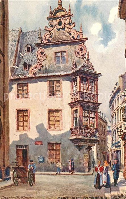 Verlag Tucks Oilette Nr. 187 B Mainz Altes Gymasium Charles E. Flower