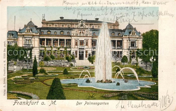 Goldfensterkarte Nr. 11384 Frankfurt am Main Palmengarten