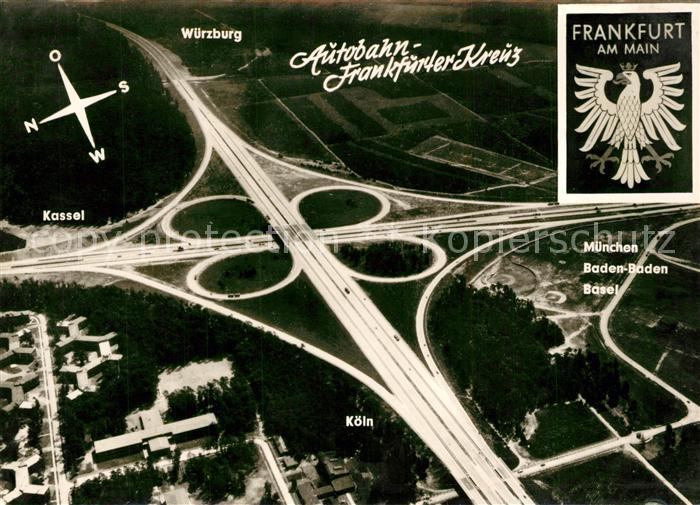 Autobahn Frankfurter Kreuz Fliegeraufnahme