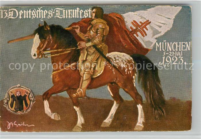 Turnfest 13. Deutsches Turnfest München Pferd Mü