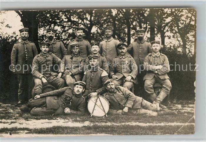 Soldatengruppenfoto Trommel 7. Kompagnie Reserve-Infanterie-Regiment No. 73