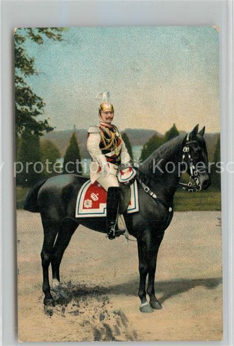 Wilhelm II Pferd Litho Sammel-Postkarte Deutsches Kriegerbund