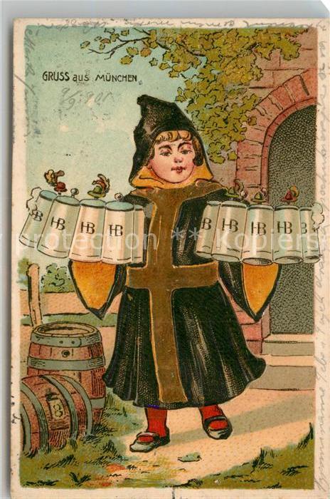 Muenchner Kindl Muenchen Bierkruege Litho