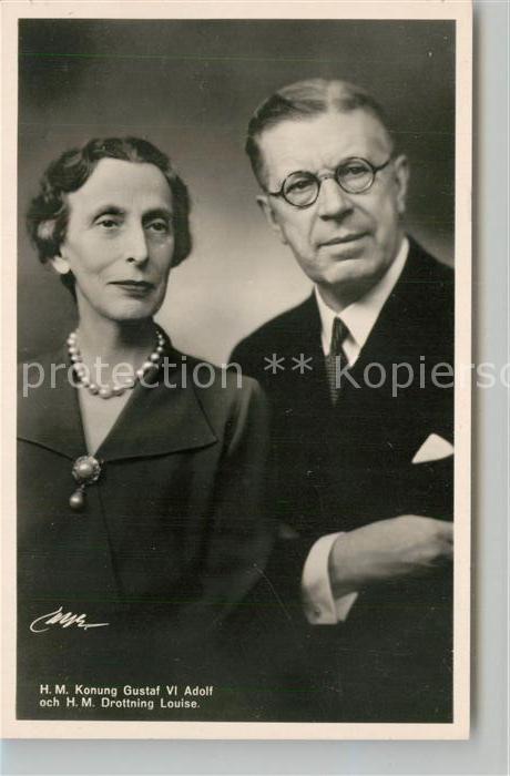 Adel Schweden Konung Gustaf VI Adolf Drottning Louise