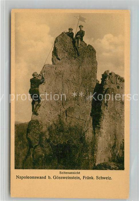 Klettern Bergsteigen Napoleonswand Goessweinstein Pfadfinder