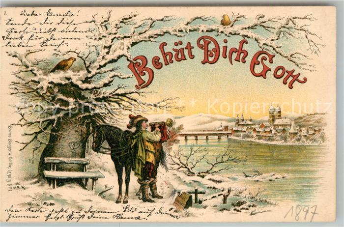 Trompeter Scheffel Litho