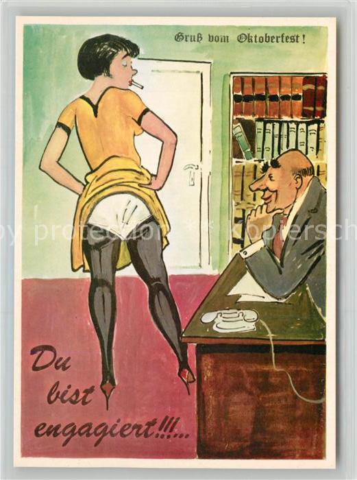 Humor Chef Bewerberin Zigarette Unterwaesche Oktoberfest