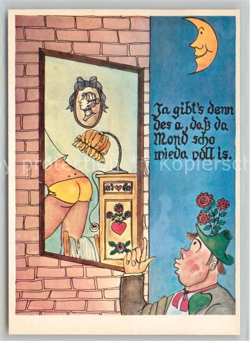 Humor Mond Frau Unterhose