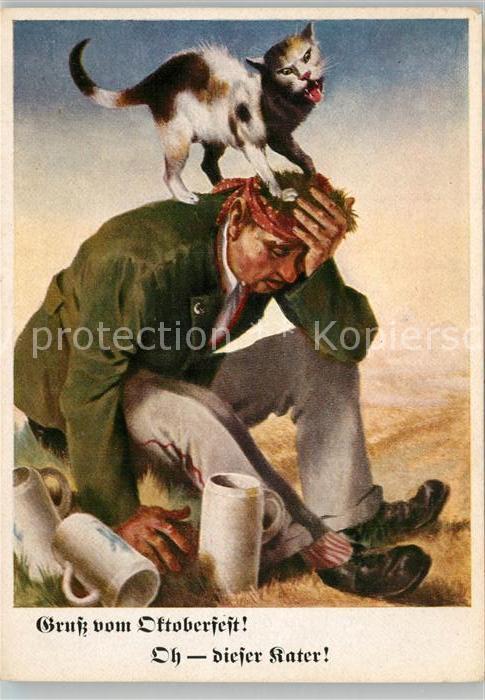 Oktoberfest Bier Bierkrüge Kater