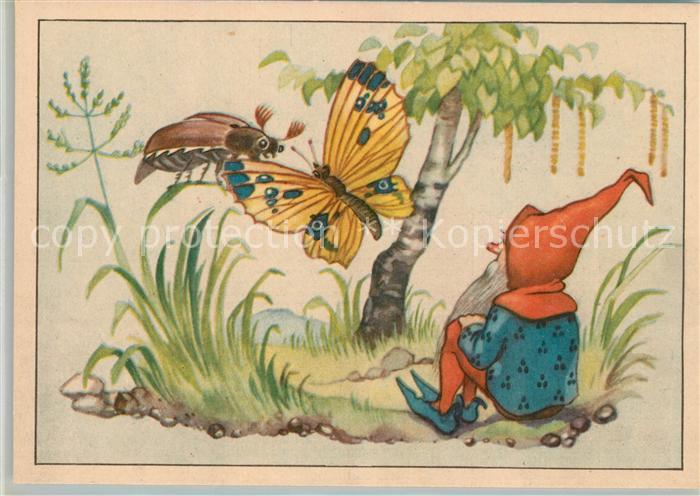 Zwerge Dwarfs Nains Schmetterling Maikaefer