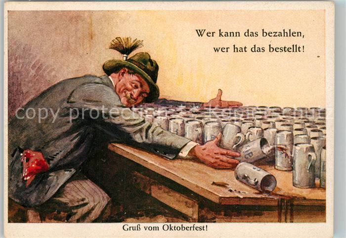 Oktoberfest Mann Bierkrüge