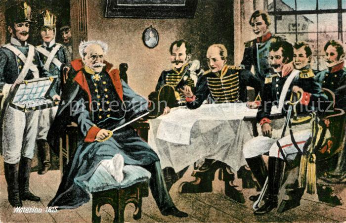 WATERLOO  Bruessel Brussels BRUXELLES Bluecher erhaelt in Genappe den Hut Degen