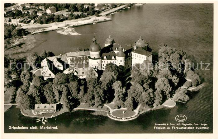 Mariefred Gripsholms slott Fliegeraufnahme