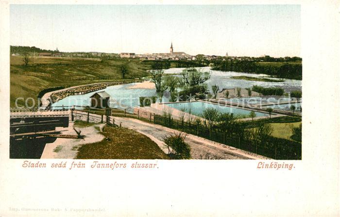 Linkoeping Staden sedd fran Tannefors slussar
