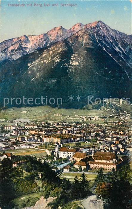 Innsbruck mit Berg Isel und Brandjoch