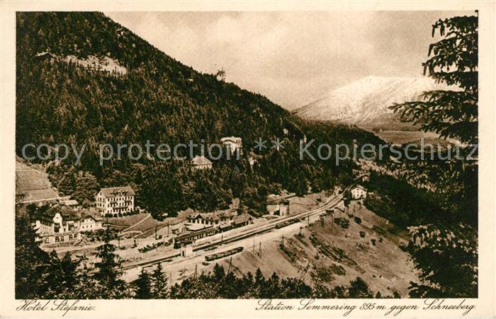 Semmering Niederoesterreich Hotel Stefanie mit Schneeberg