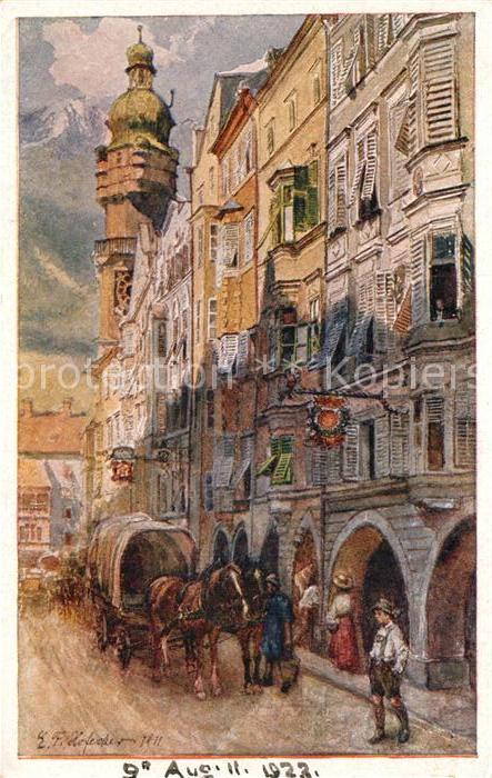 Innsbruck Herzog Friedrichstrasse Kuenstlerkarte