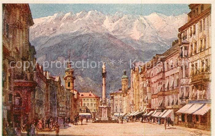 Innsbruck Maria Theresienstrasse Kuenstlerkarte
