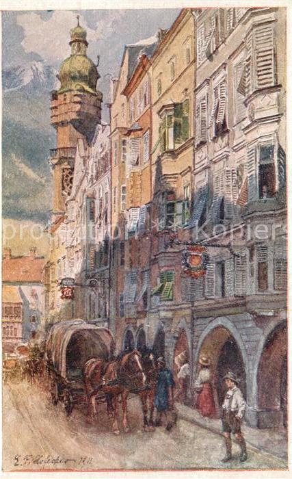 Innsbruck Herzog Friedrichstrasse Kuenstlerkarte