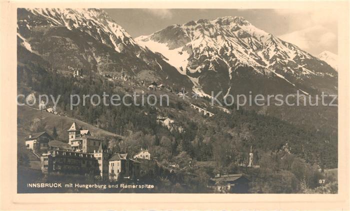 Innsbruck mit Hungerburg und Roemerspitze