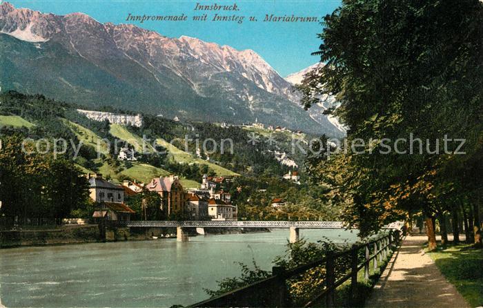 Innsbruck Innpromenade mit Innsteg und Mariabrunn