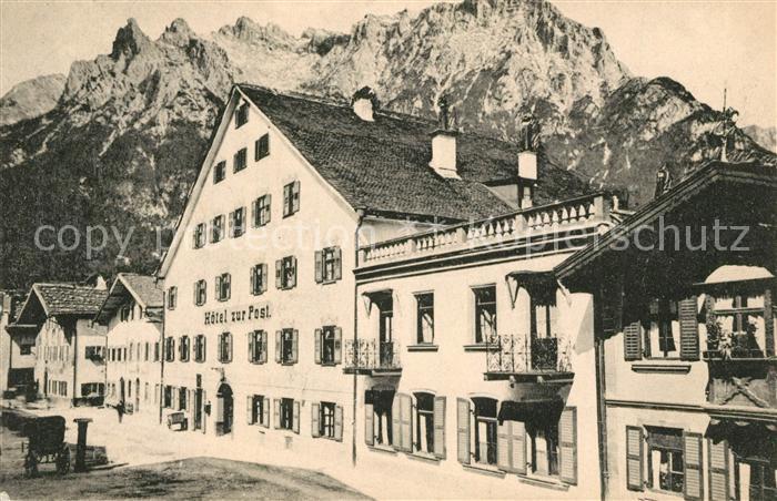 Mittenwald Bayern Hotel zur Post mit Karwendel