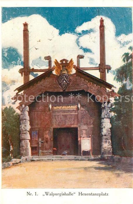 Thale Harz Nr 1 Walpurgishalle Hexentanzplatz Kuenstlerkarte