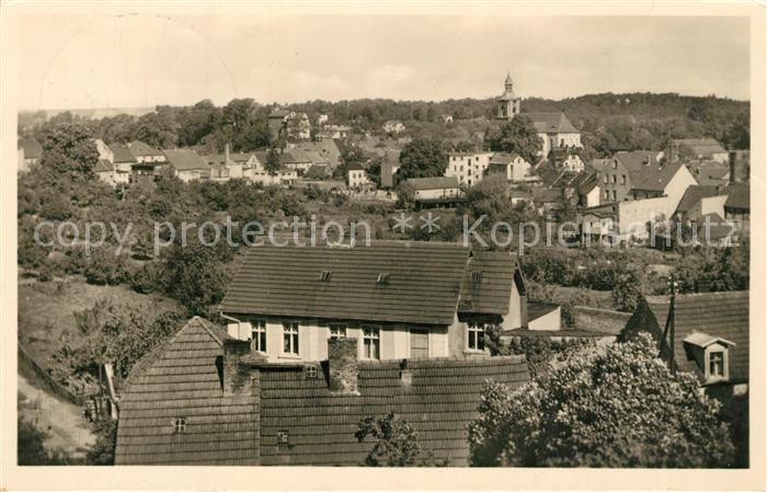 Bad Buckow Maerkische Schweiz Ortsansicht mit Kirche vom Luisenberg gesehen