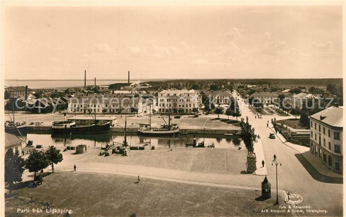 Lidkoeping Panorama Hafen