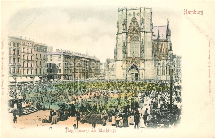 HAMBURG  CITY Hopfenmarkt am Markttag