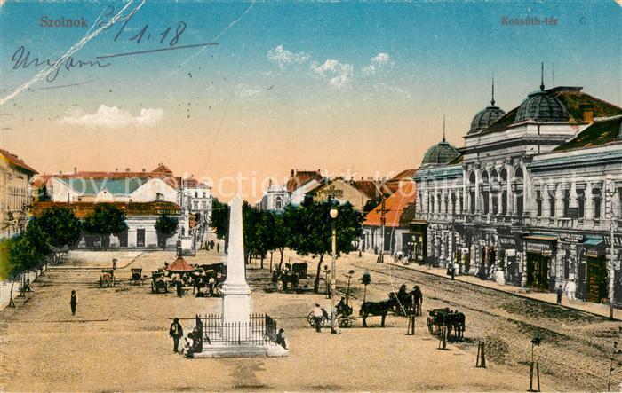 Szolnok Kossuth ter Platz Denkmal