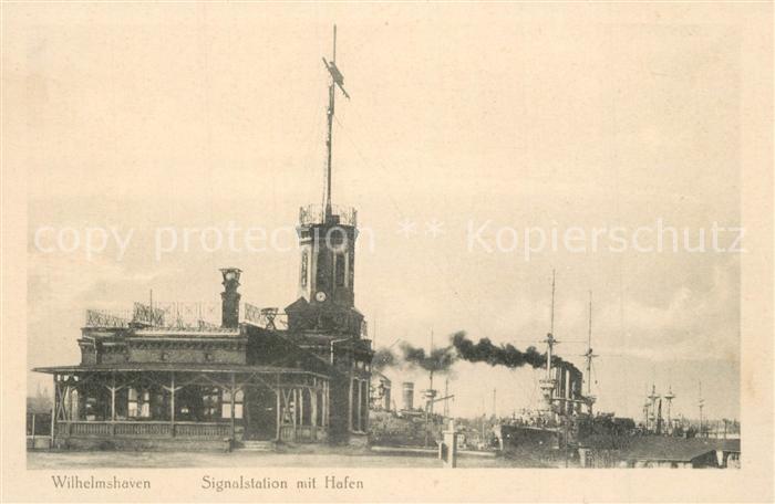 Wilhelmshaven  CITY Signalstation mit Hafen