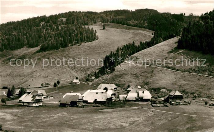 Menzenschwand Teilansicht Hinterdorf Blick zum Koepfle Hochschwarzwald