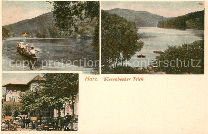 Bad Lauterberg Partie am Wiesenbeeker Teich Gaststaette Restaurant Bootfahren