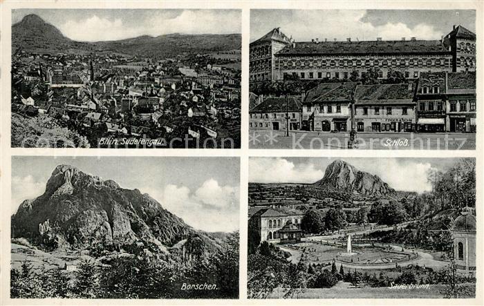 Bilin Bilina Tschechien Panorama Schloss Sauerbrunn Borschen Landschaftspanorama