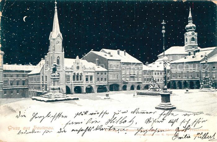 Trautenau Tschechien Ruebezahlplatz Brunnen Denkmal Kirche