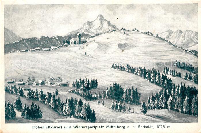 Mittelberg Oy Hoehenluftkurort Wintersportplatz an der Gerhalde Allgaeuer Alpen