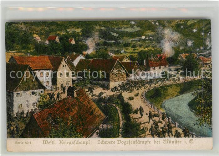 Muenster Elsass Vogesenkämpfe Westlicher Kriegsschaupla