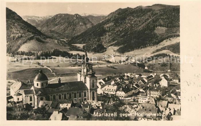 Mariazell Steiermark Fliegeraufnahme gegen Hochschwab