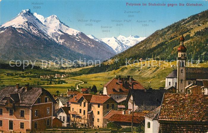 Fulpmes Tirol im Stubaital gegen Gletscher