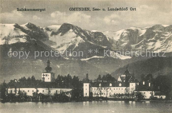 Gmunden Salzkammergut See Landschloss Ort
