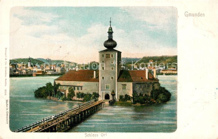 Gmunden Salzkammergut Schloss Brücke
