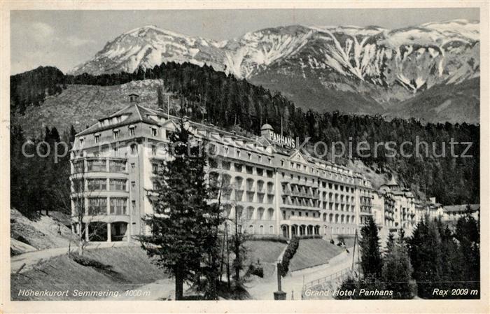 Semmering Niederoesterreich Grand Hotel Panhans