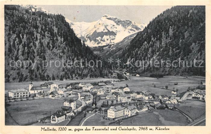 Mallnitz Kaernten gegen Tauerntal und Gaislspitz