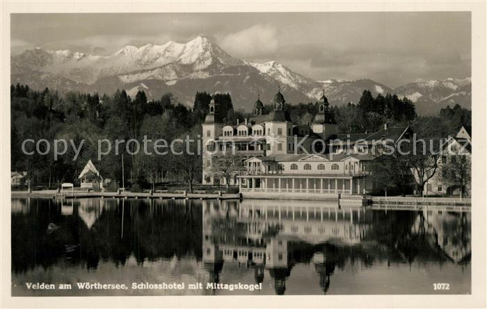 Velden Woerthersee Schlosshotel mit Mittagskogel